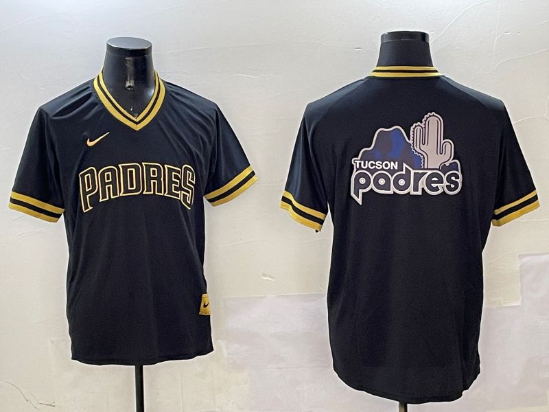 Men San Diego Padres Blank Black Gold Game 2025 Nike MLB Jersey style 8->san diego padres->MLB Jersey